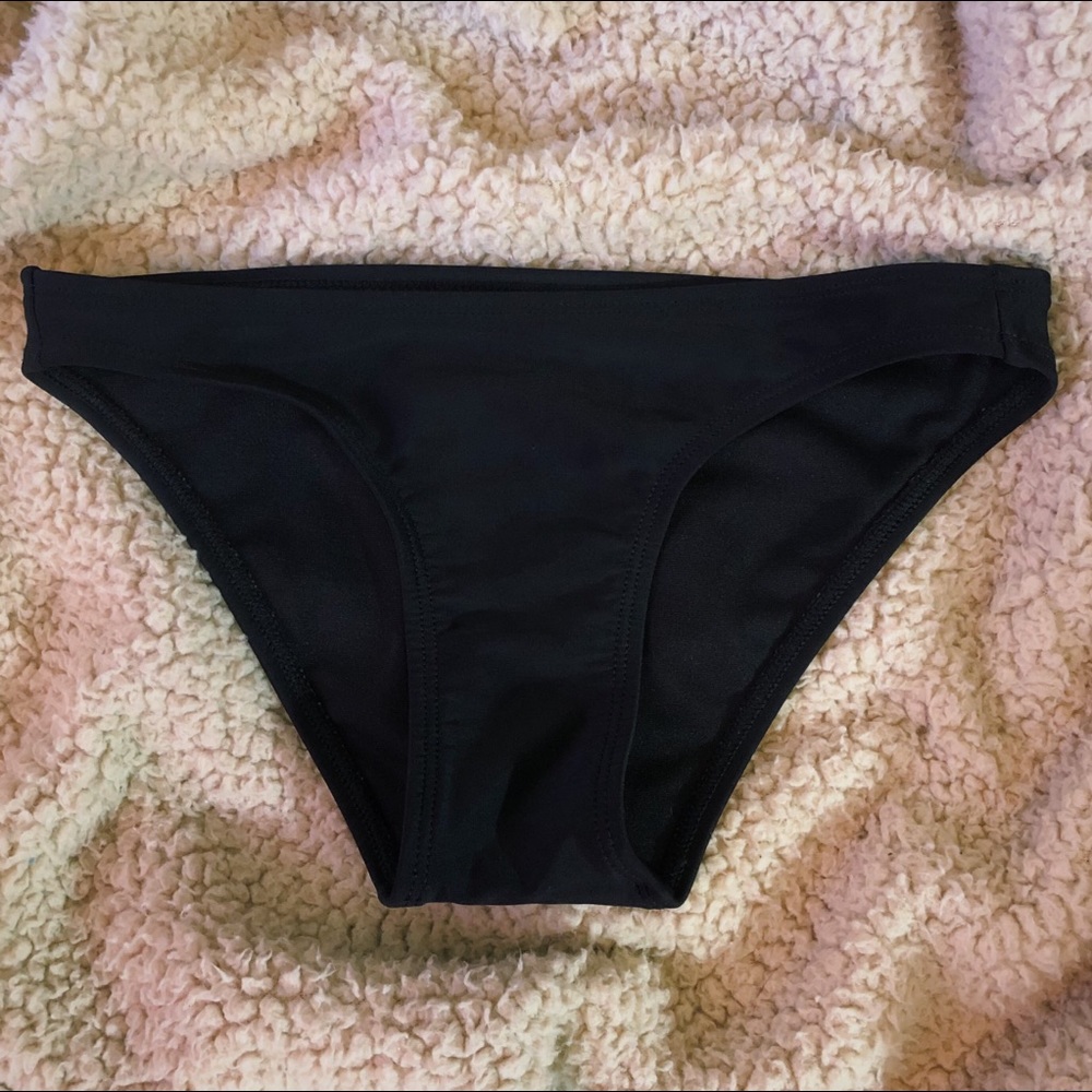 super basic black swim bottoms